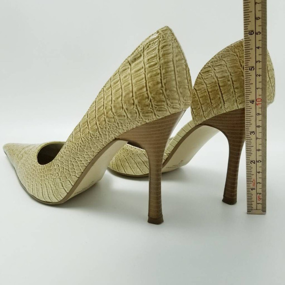 Diba Zana D'orsay Heels Shoes Crocodile Skin Pointed Toe Slip On Size 7M - Picture 7 of 12